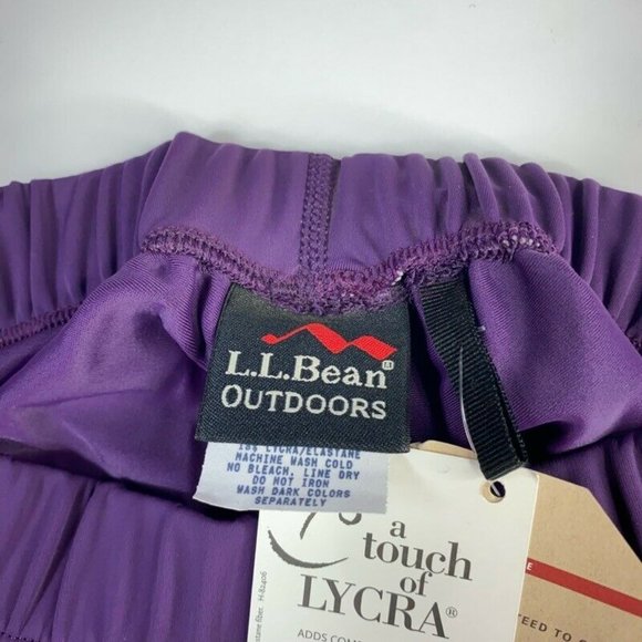 L L Bean Womens Straight Leg Pants Purple Stretch - Picture 8 of 9